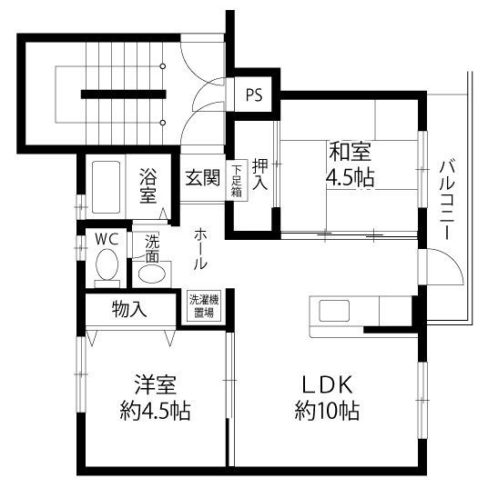 樫原賃貸住宅の間取り
