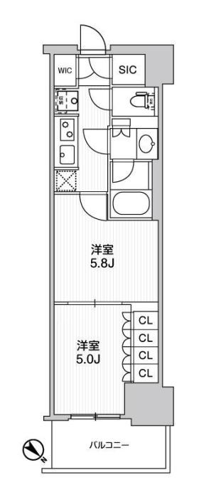 WORVE横浜伊勢佐木町の間取り