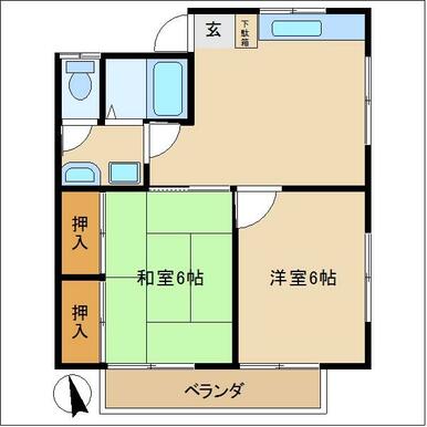 イチバタハイツの間取り