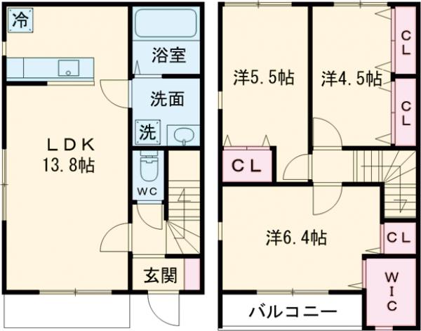 Verde Este(ヴェルデエスト)Cの間取り