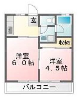 荻野ハイツの間取り