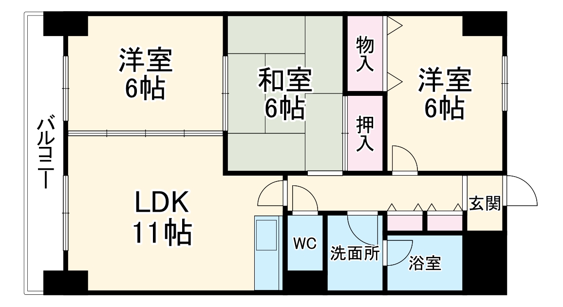 カニエ中央ハイツの間取り