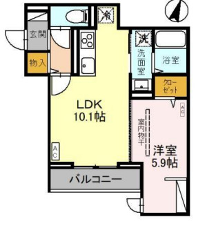 針ヶ谷の完工年月(2026年5月)築の賃貸マンションの間取り