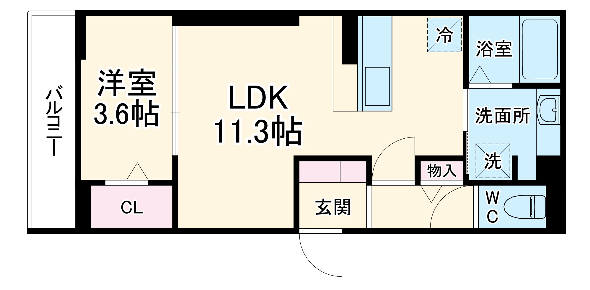 針ヶ谷の完工年月(2026年5月)築の賃貸マンションの間取り