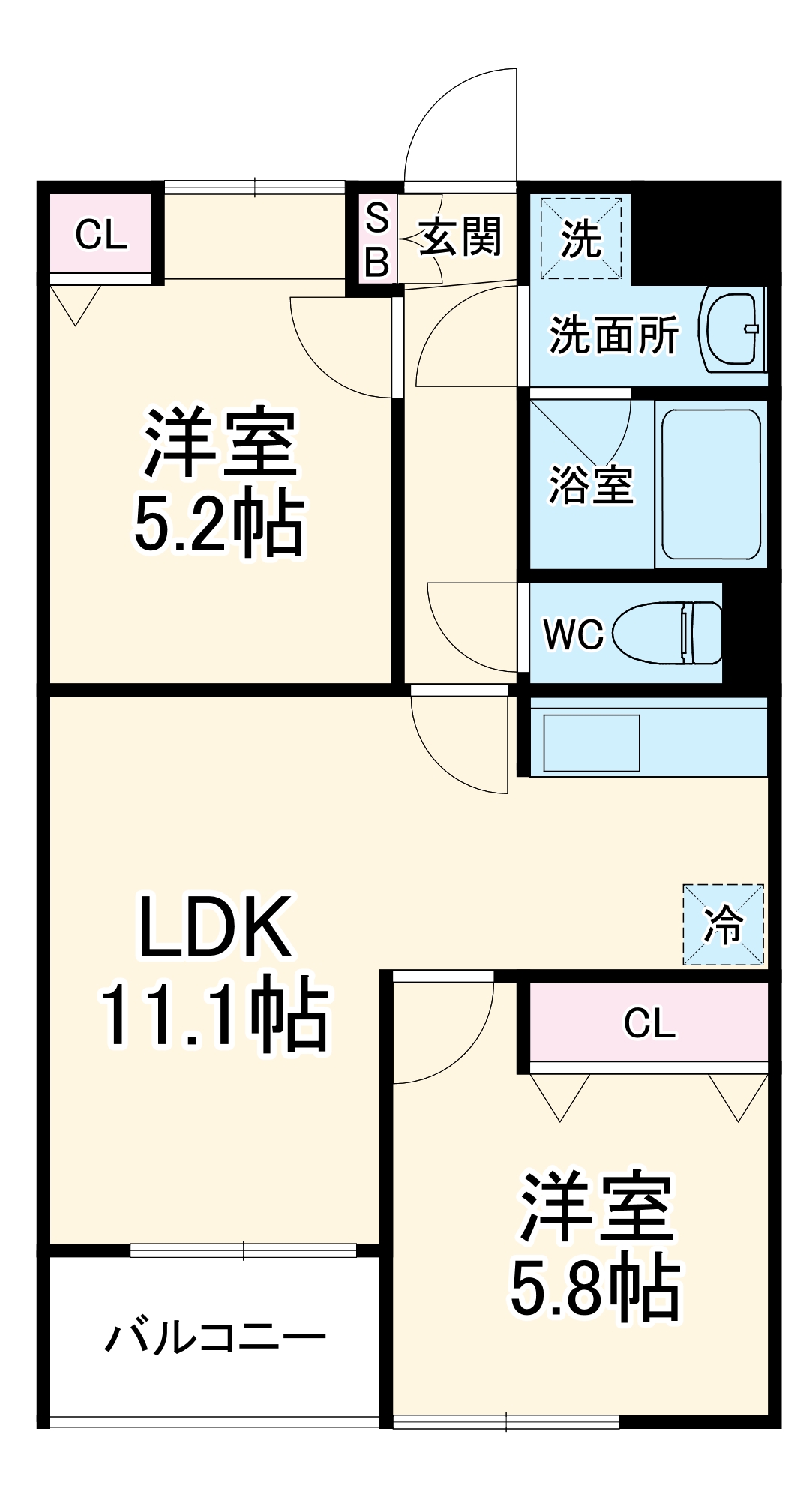 Soleil本厚木の間取り
