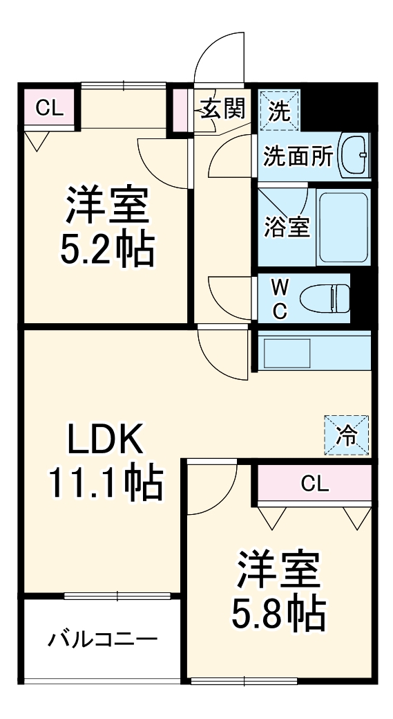 Soleil本厚木の間取り