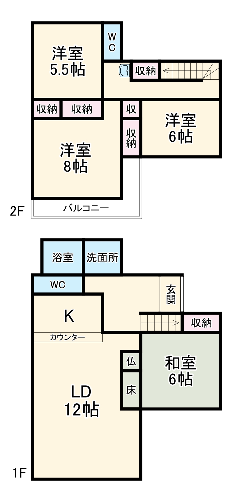 掛川市富部戸建ての間取り
