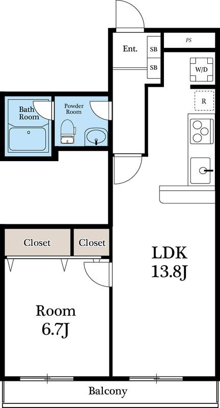 矢野口の完工年月(1991年9月)築の賃貸マンションの間取り