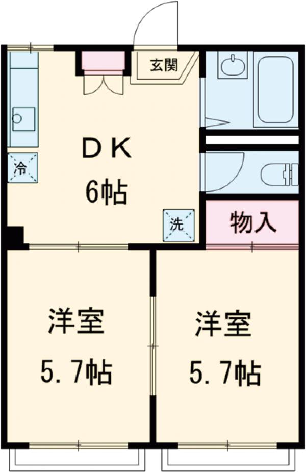 臼井ハイツの間取り