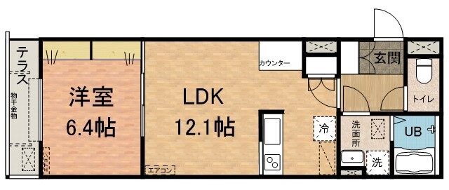 海神町南の完工年月（2025年12月）築の賃貸マンションの間取り