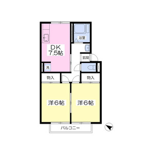 コーポラス宇東の間取り