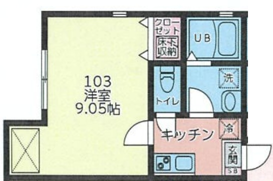 幕張町の完工年月(2026年3月)築の賃貸アパートの間取り