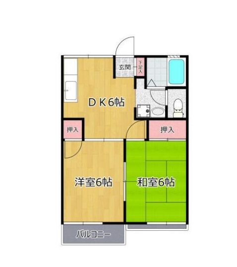 ハイツイシワタ5の間取り