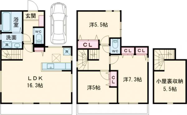 保谷町5丁目15番地戸建の間取り