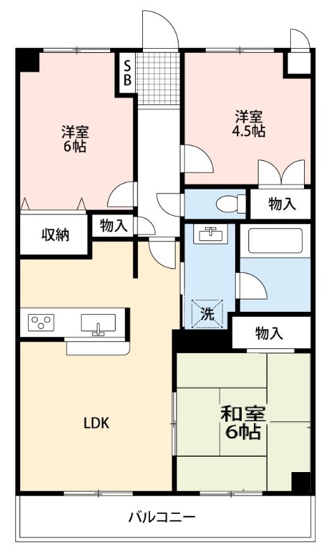 西浦和アネックスマンションの間取り