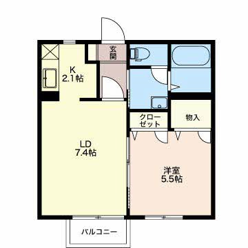 シャトル三弥の間取り