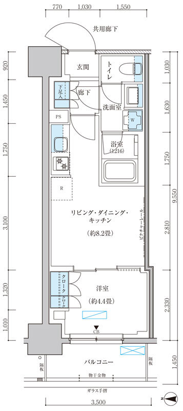 パークアクシス池袋イーストの間取り