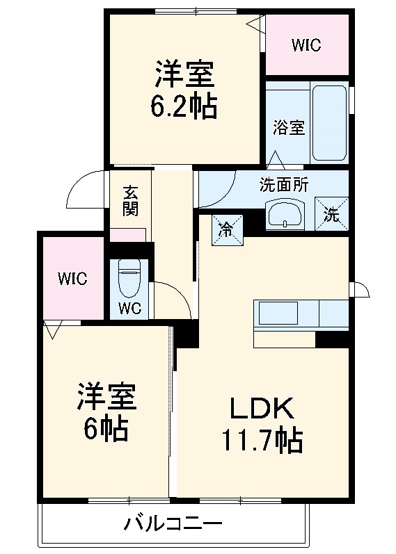 クレセントⅥの間取り
