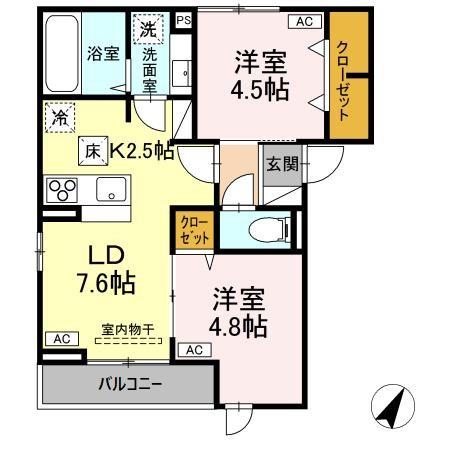 D-ROOM平山の間取り