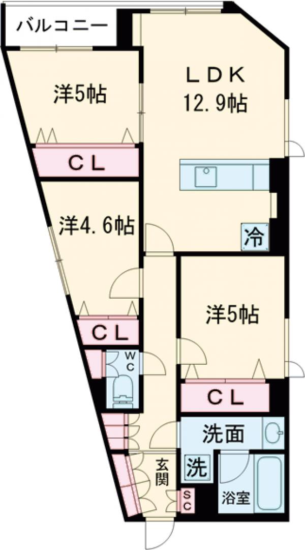 スタイリオ桜新町の間取り