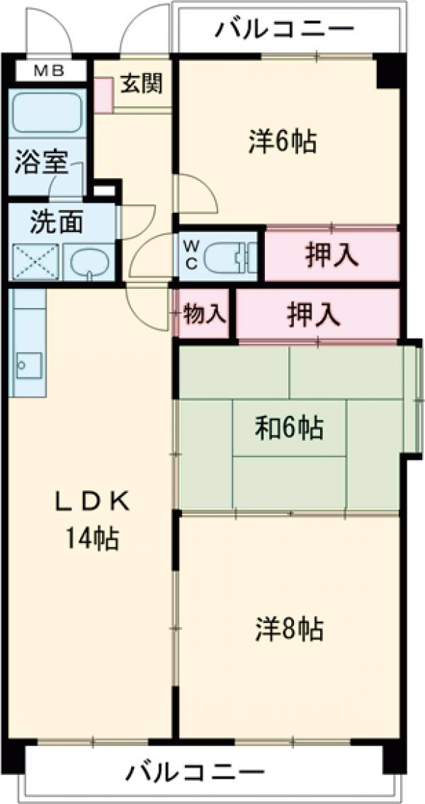 ベイシック塩原の間取り