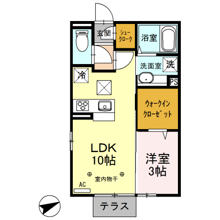 マロニエジャルダン Aの間取り