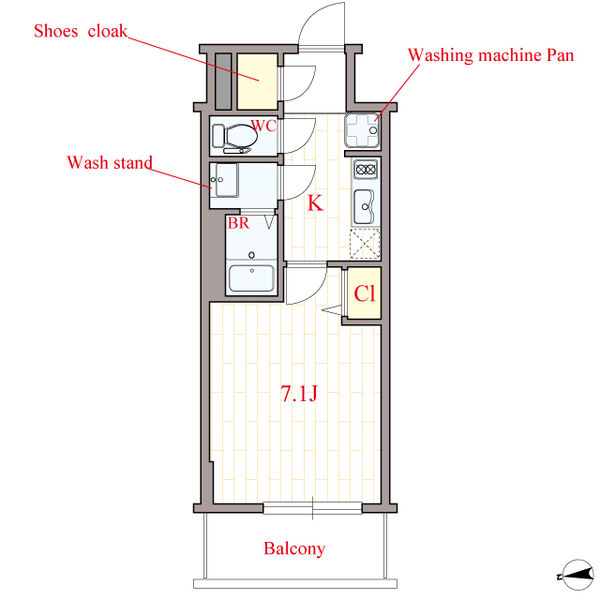 プリムール新深江の間取り