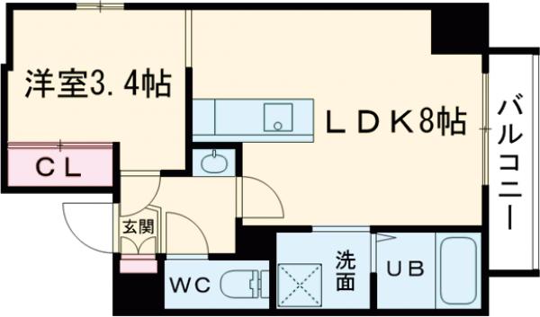 ADORE(アドレ) 六本松の間取り