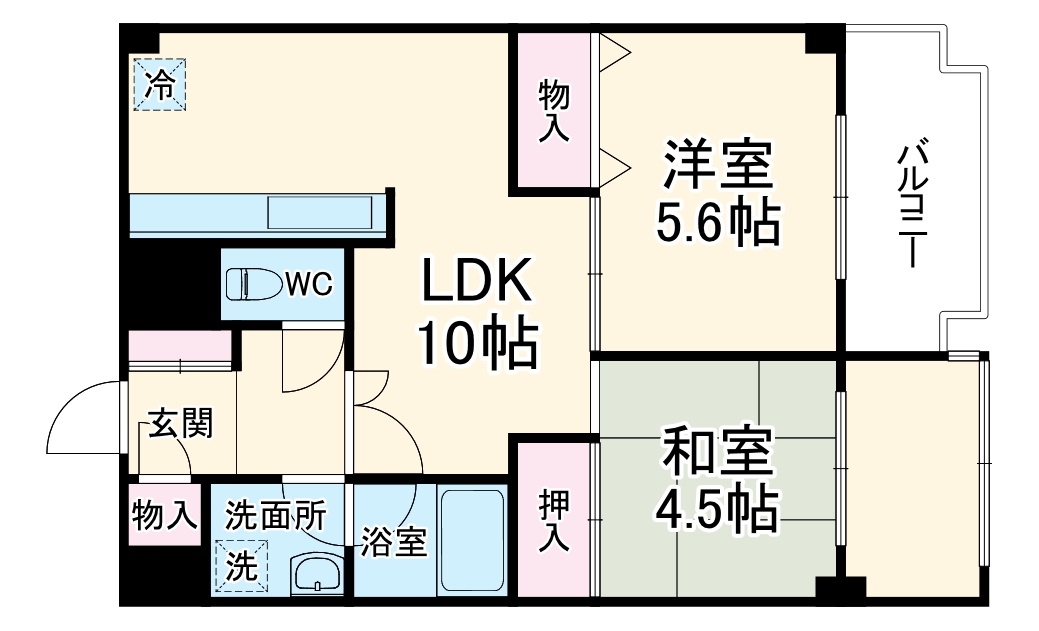 エイブル創久五条大宮の間取り