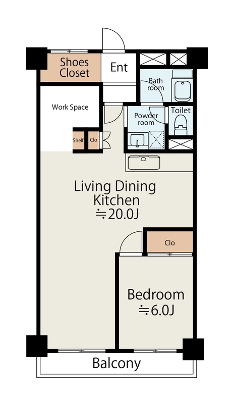 星和平塚宝町ハイツの間取り