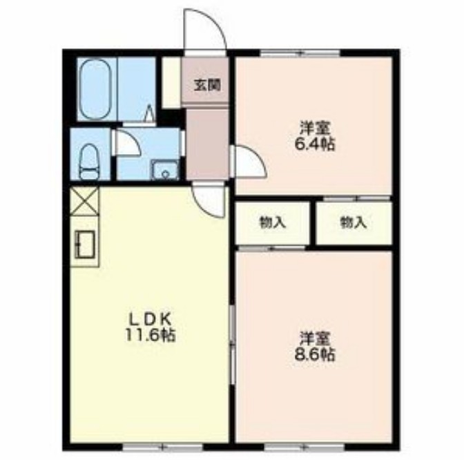 ピュアタウン花園Eの間取り