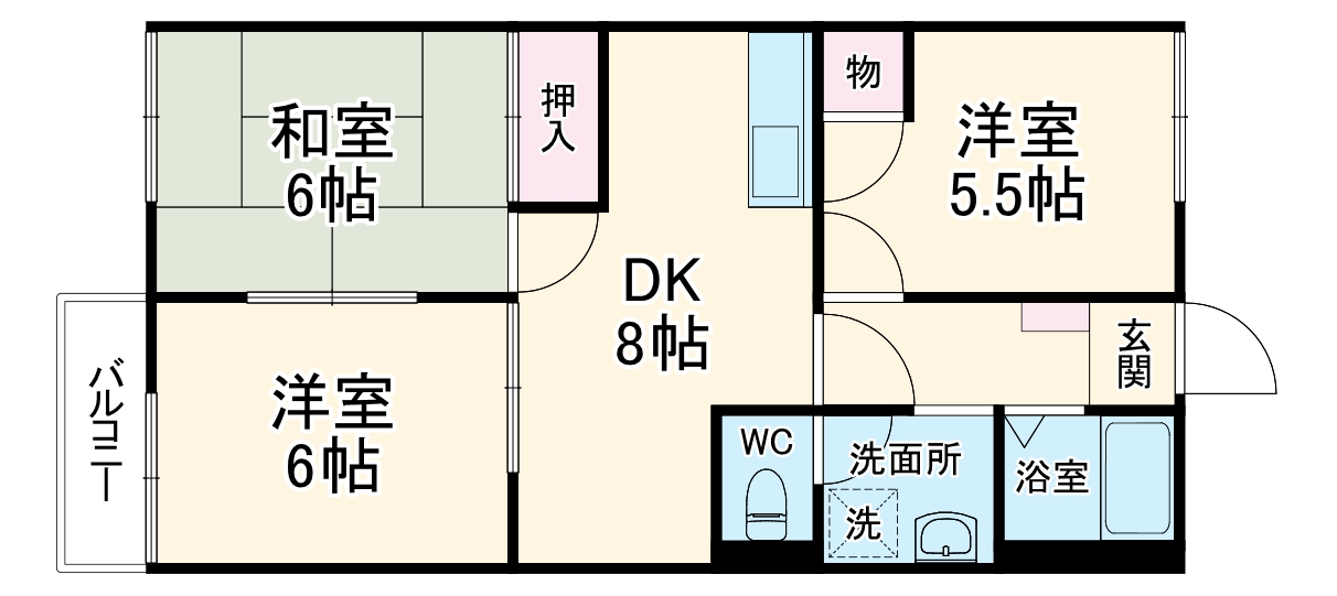 パストラールハイツＡの間取り