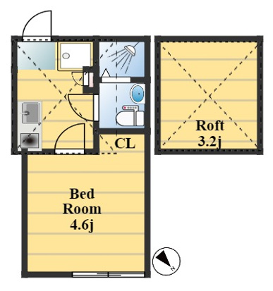 茶花ハイツの間取り