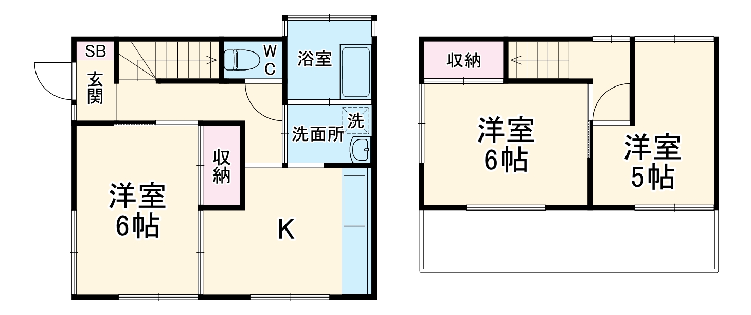 長浦町5丁目テラスハウスの間取り