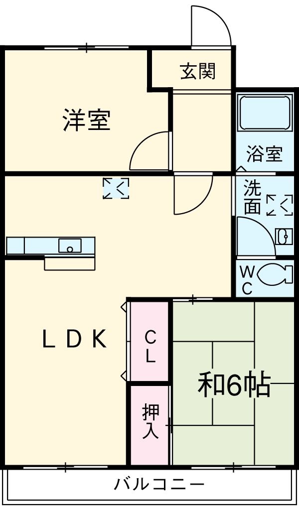 大平コーポラスⅠの間取り