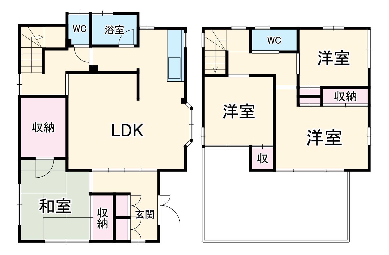 大庭貸家の間取り