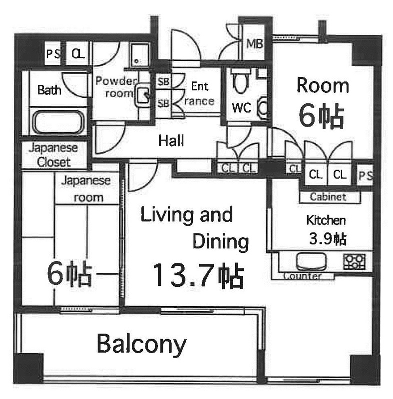 グランドメゾン天王寺小橋町の間取り