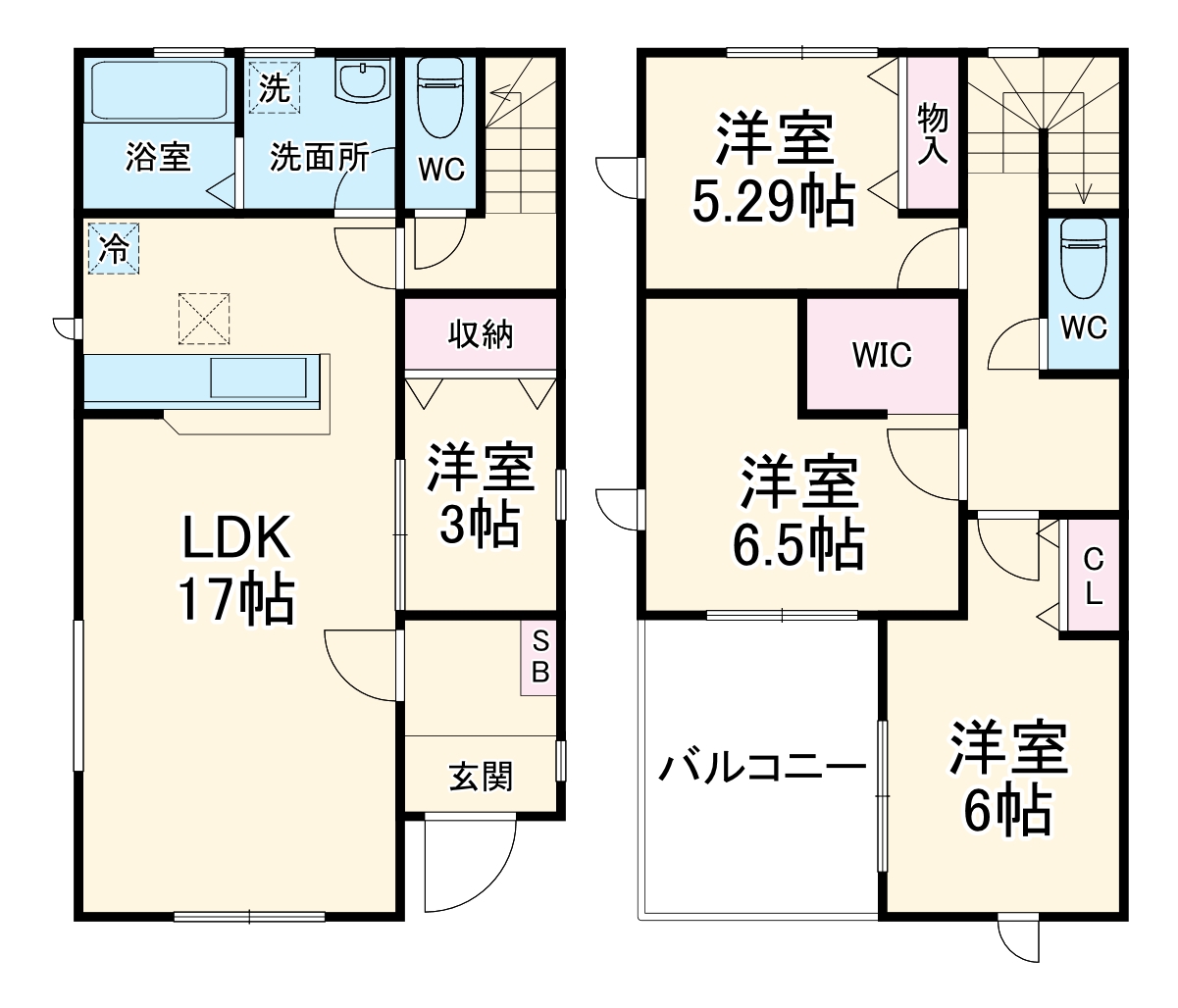 マイホームネクスト長太旭町二丁目9号棟の間取り