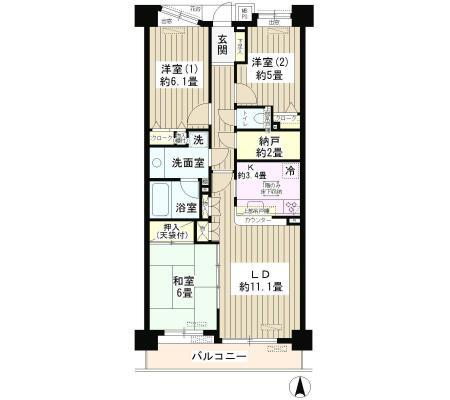 コスモ葛西臨海公園ロイヤルコートの間取り