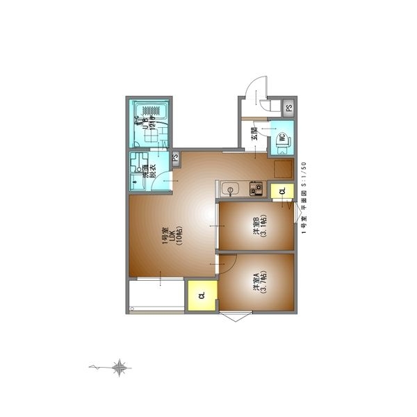 REGALEST鶴里駅前の間取り