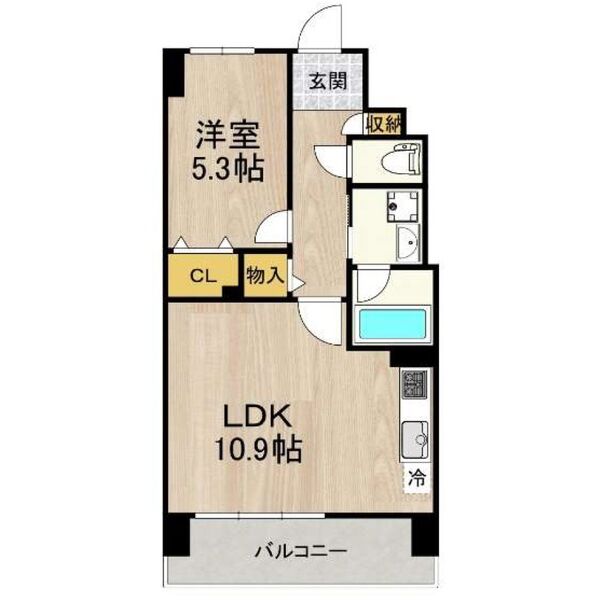 海老江の完工年月(2011年2月)築の賃貸マンションの間取り