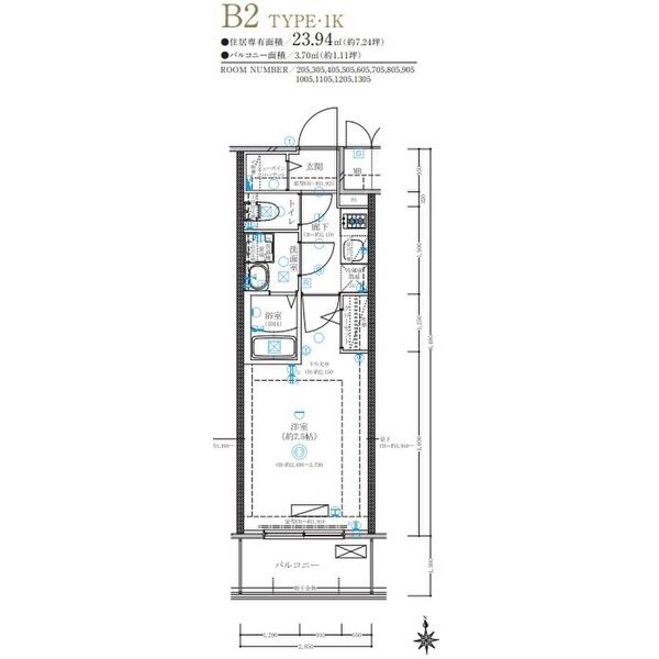 ディアレイシャス名古屋太閤通Ⅳの間取り