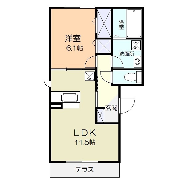 プレジールの間取り