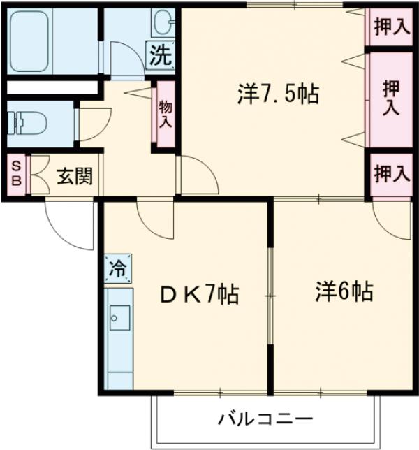 クリプトメリアBの間取り