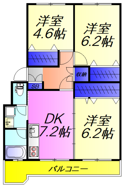津田沼グリーンハイツの間取り