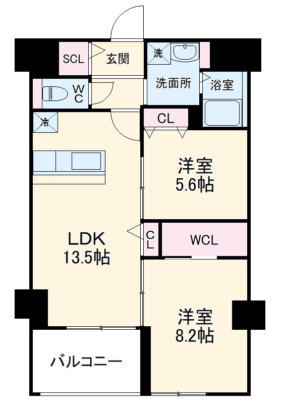 ＳＳ　ＫＮＯＴの間取り