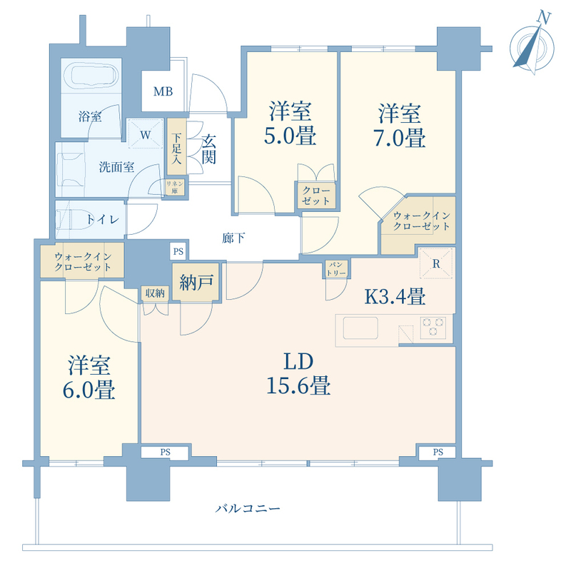 リーフィアタワー海老名アクロスコートの間取り