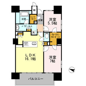 ロイヤルパークスERささしまWESTの間取り