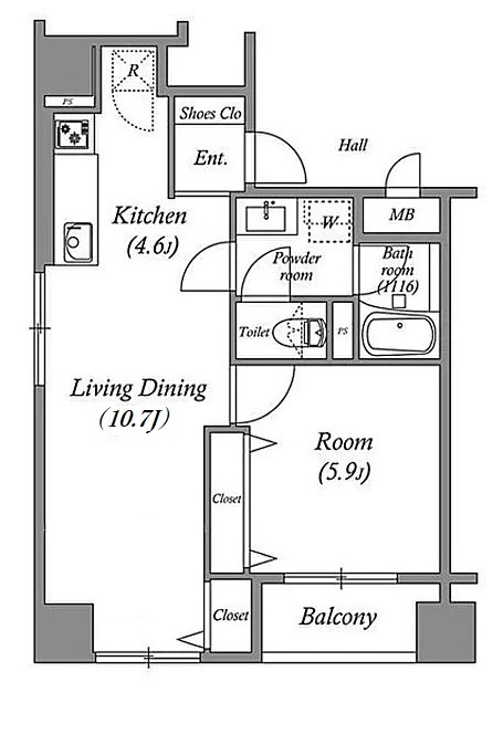レジデンス南大塚スクエアの間取り