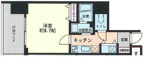寿町の完工年月(2015年6月)築の賃貸マンションの間取り